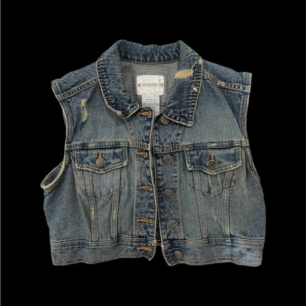 Y2K style denim vest